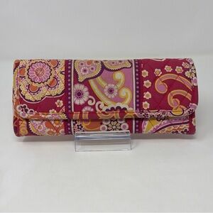 Vera Bradley Raspberry Fizz Spring 2008 Retired Wallet Clutch Pink Orange Floral